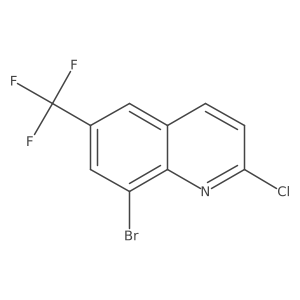 8-Bromo-2-chloro-6-(trifluoromethyl)quinoline结构式