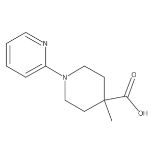 4-Methyl-1-(2-pyridinyl)-4-piperidinecarboxylic acid Structure