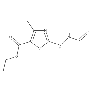 Ethyl 2-(2-formylhydrazino)-4-methyl-1,3-thiazole-5-carboxylate结构式