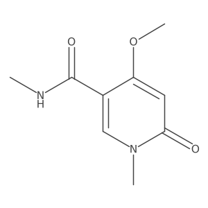 4-methoxy-N,1-dimethyl-6-oxo-1,6-dihydropyridine-3-carboxamide结构式