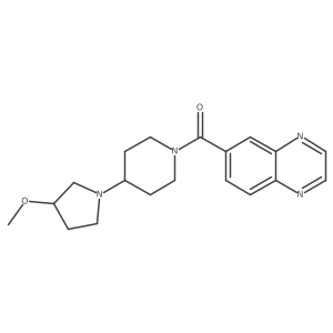 6-[4-(3-Methoxypyrrolidin-1-yl)piperidine-1-carbonyl]quinoxaline Structure