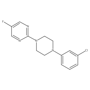 2-[4-(3-Chlorophenyl)piperazin-1-yl]-5-fluoropyrimidine结构式