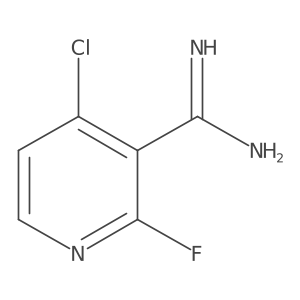 4-Chloro-2-fluoronicotinimidamide Structure