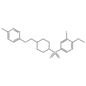 3-{[1-(3-Fluoro-4-methoxybenzenesulfonyl)piperidin-4-yl]methoxy}-6-methylpyridazine结构式