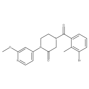 4-(3-Bromo-2-methylbenzoyl)-1-(2-methoxypyridin-4-yl)piperazin-2-one结构式