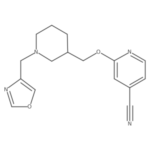 2-({1-[(1,3-Oxazol-4-yl)methyl]piperidin-3-yl}methoxy)pyridine-4-carbonitrile Structure