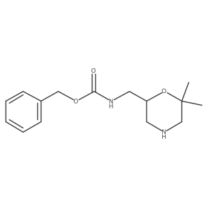 Benzyl (R)-((6,6-dimethylmorpholin-2-yl)methyl)carbamate结构式