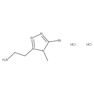 2-(5-bromo-4-methyl-4H-1,2,4-triazol-3-yl)ethan-1-aminedihydrochloride Structure