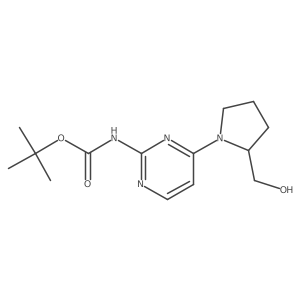 tert-butyl N-{4-[2-(hydroxymethyl)pyrrolidin-1-yl]pyrimidin-2-yl}carbamate Structure