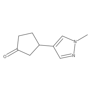(S)-3-(1-Methyl-1H-pyrazol-4-yl)cyclopentan-1-one Structure
