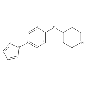 2-(piperidin-4-yloxy)-5-(1H-pyrazol-1-yl)pyridine Structure