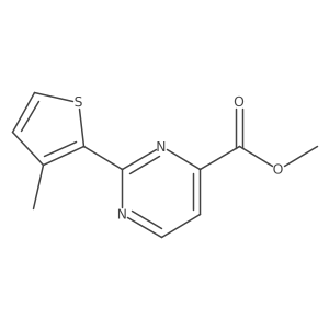 Methyl 2-(3-methylthiophen-2-yl)pyrimidine-4-carboxylate结构式