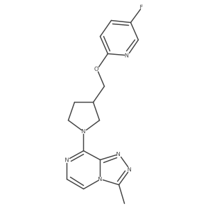 5-Fluoro-2-[(1-{3-methyl-[1,2,4]triazolo[4,3-a]pyrazin-8-yl}pyrrolidin-3-yl)methoxy]pyridine Structure