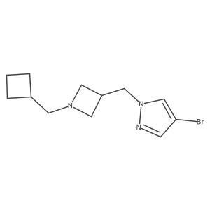 4-bromo-1-{[1-(cyclobutylmethyl)azetidin-3-yl]methyl}-1H-pyrazole结构式