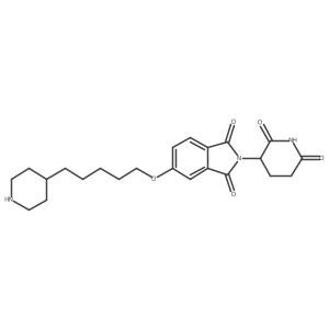 2-(2,6-Dioxo-3-piperidyl)-5-[5-(4-piperidyl)pentoxy]isoindoline-1,3-dione结构式