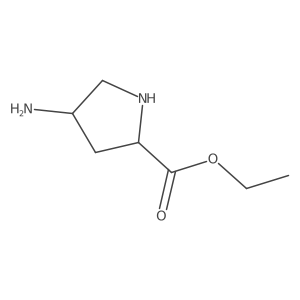 ethyl (2S,4R)-4-aminopyrrolidine-2-carboxylate结构式