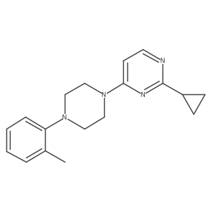 2-Cyclopropyl-4-[4-(2-methylphenyl)piperazin-1-yl]pyrimidine Structure