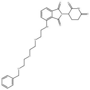 4-[2-[2-(2-Benzyloxyethoxy)ethoxy]ethylamino]-2-(2,6-dioxo-3-piperidyl)isoindoline-1,3-dione结构式