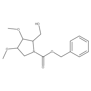 rac-benzyl (2R,3R,4S)-2-(hydroxymethyl)-3,4-dimethoxypyrrolidine-1-carboxylate Structure