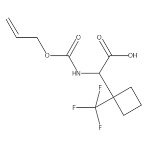 2-{[(Prop-2-en-1-yloxy)carbonyl]amino}-2-[1-(trifluoromethyl)cyclobutyl]acetic acid结构式