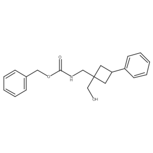benzyl N-{[1-(hydroxymethyl)-3-phenylcyclobutyl]methyl}carbamate结构式