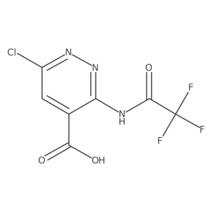 6-Chloro-3-(2,2,2-trifluoroacetamido)pyridazine-4-carboxylic acid结构式