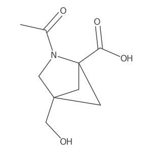 2-Acetyl-4-(hydroxymethyl)-2-azabicyclo[2.1.1]hexane-1-carboxylic acid结构式
