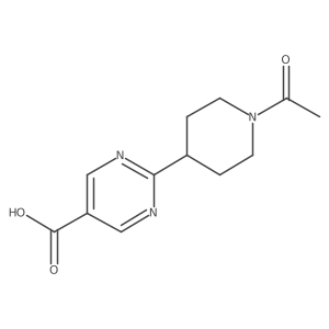 2-(1-Acetylpiperidin-4-yl)pyrimidine-5-carboxylic acid结构式