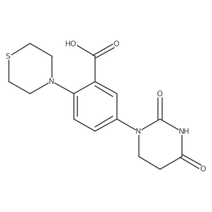5-(2,4-Dioxohexahydropyrimidin-1-yl)-2-thiomorpholino-benzoic acid结构式