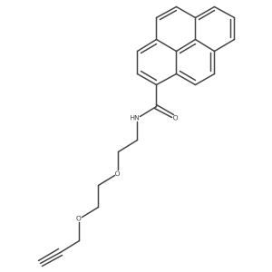 Propargyl-PEG2 Pyrene结构式
