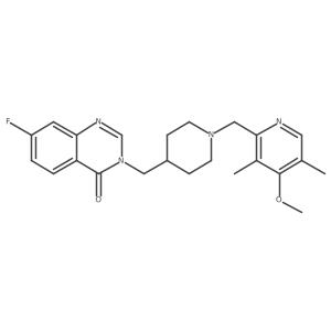 7-Fluoro-3-({1-[(4-methoxy-3,5-dimethylpyridin-2-yl)methyl]piperidin-4-yl}methyl)-3,4-dihydroquinazolin-4-one Structure