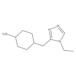 4-[(4-ethyl-4H-1,2,4-triazol-3-yl)methyl]cyclohexan-1-amine结构式