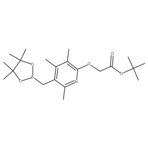 1,1-Dimethylethyl 2-[[3,4,6-trimethyl-5-[(4,4,5,5-tetramethyl-1,3,2-dioxaborolan-2-yl)methyl]-2-pyridinyl]oxy]acetate结构式