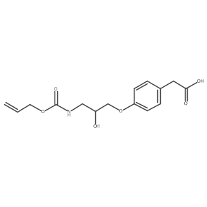 2-[4-(2-Hydroxy-3-{[(prop-2-en-1-yloxy)carbonyl]amino}propoxy)phenyl]acetic acid Structure