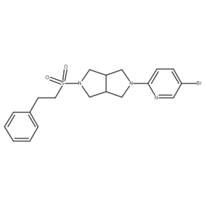5-Bromo-2-[5-(2-phenylethanesulfonyl)-octahydropyrrolo[3,4-c]pyrrol-2-yl]pyridine结构式