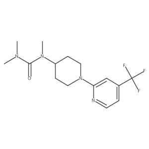 1,3,3-Trimethyl-1-{1-[4-(trifluoromethyl)pyridin-2-yl]piperidin-4-yl}urea结构式