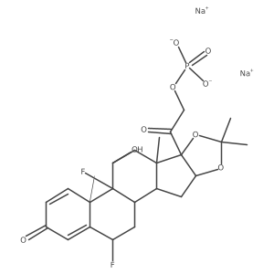 Fluocinolone acetonide 21-phosphate disodium结构式