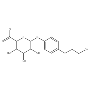 4-(3-Hydroxypropyl)phenyl beta-D-Glucopyranosiduronic Acid结构式