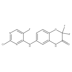 6-((2-Chloro-5-fluoropyrimidin-4-YL)amino)-2,2-difluoro-2H-benzo[B][1,4]oxazin-3(4H)-one结构式