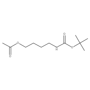 4-[(tert-Butoxycarbonyl)amino]butyl acetate Structure