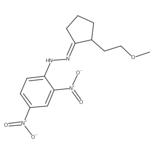 2-(2-Methoxyethyl)cyclopentanone 2-(2,4-dinitrophenyl)hydrazone Structure