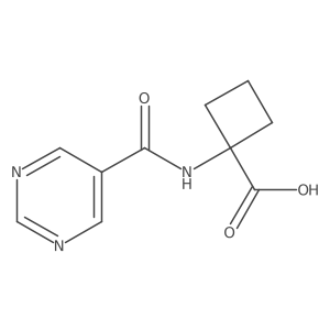 1-[(Pyrimidin-5-ylcarbonyl)-amino]cyclobutanecarboxylic acid Structure