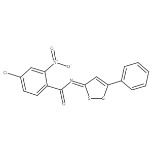 Benzamide, 4-chloro-2-nitro-N-(5-phenyl-3H-1,2-dithiol-3-ylidene)-结构式