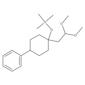 [4-(2,2-Dimethoxyethyl)-4-[(trimethylsilyl)oxy]cyclohexyl]benzene结构式
