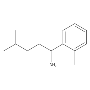 4-Methyl-1-(2-methylphenyl)pentan-1-amine Structure