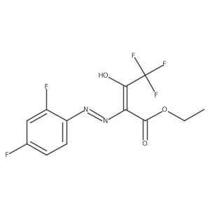ethyl 2-[(Z)-2-(2,4-difluorophenyl)hydrazono]-4,4,4-trifluoro-3-oxobutanoate Structure