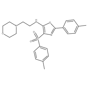 N-(2-morpholinoethyl)-2-(p-tolyl)-4-tosyloxazol-5-amine结构式