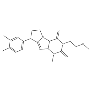 6-(3,4-Dimethylphenyl)-2-(2-methoxyethyl)-4-methyl-4a,7,8,9a-tetrahydropurino[7,8-a]imidazole-1,3-dione Structure