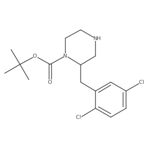2-(2,5-Dichloro-benzyl)-piperazine-1-carboxylic acid tert-butyl ester结构式