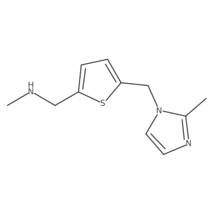 N-Methyl-5-[(2-methyl-1H-imidazol-1-yl)methyl]-2-thiophenemethanamine结构式